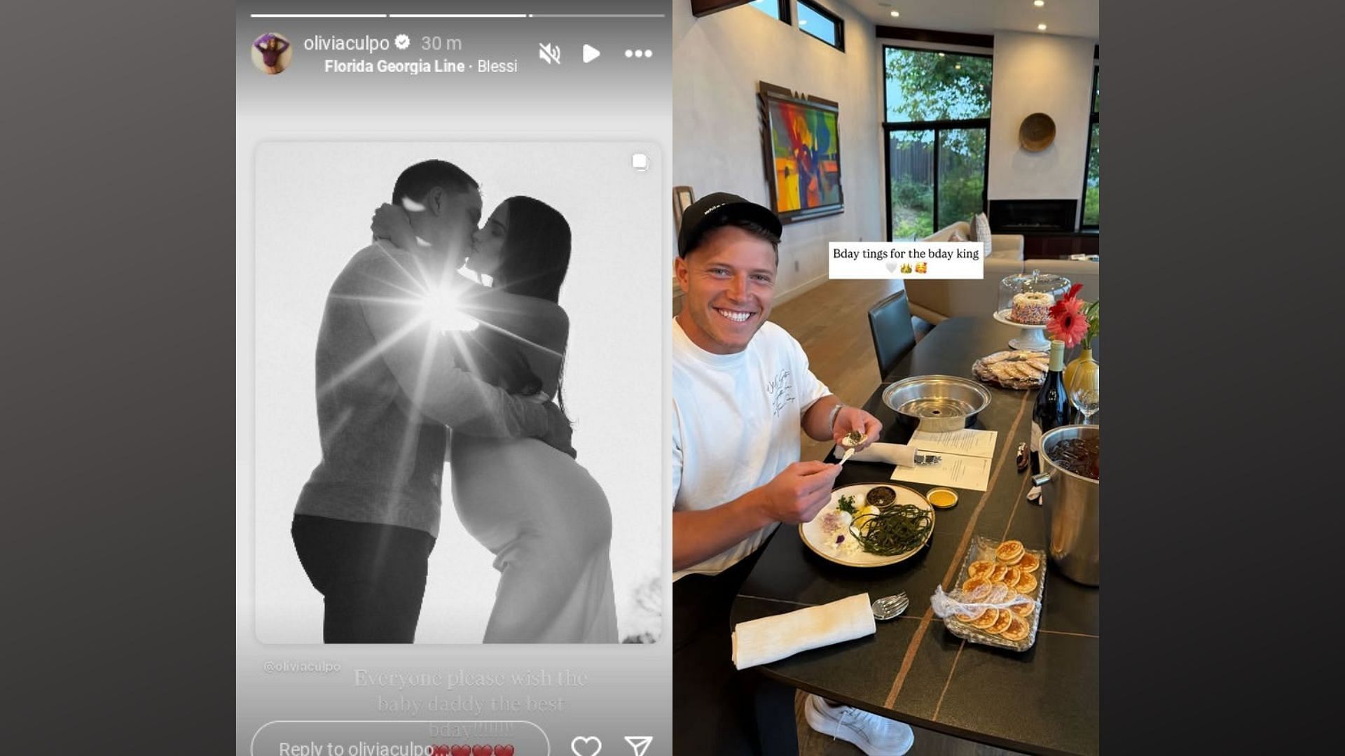 Christian McCaffrey's wife Olivia Culpo ig stories (image credit: instagram/oliviaculpo)